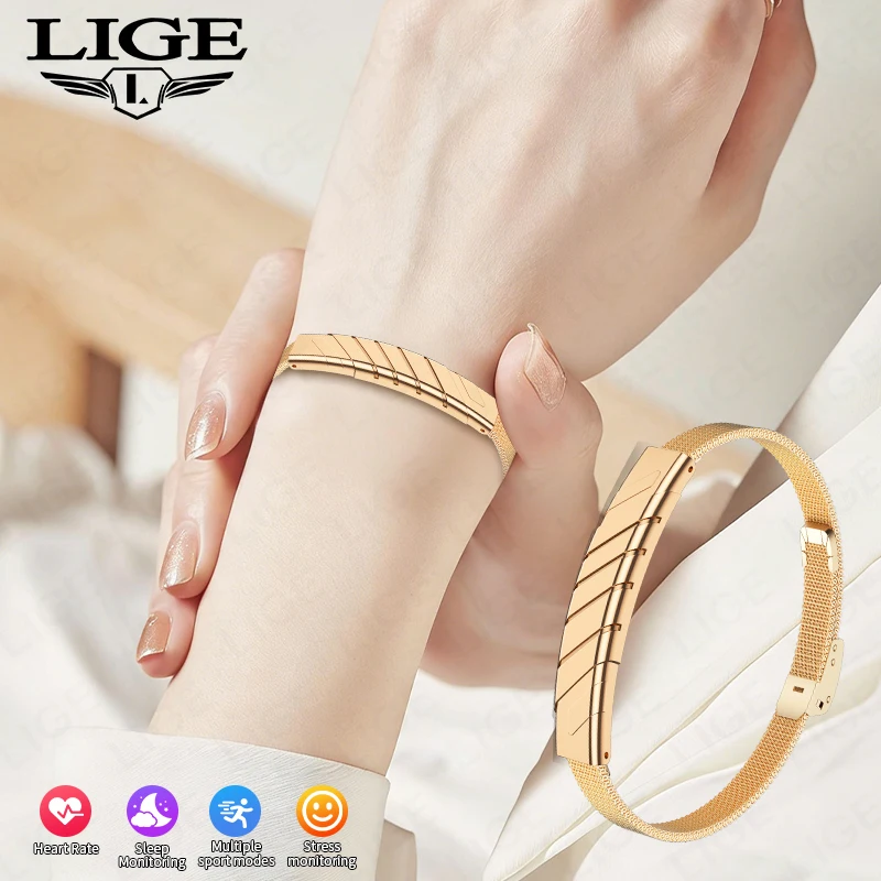 Nova Pulseira Inteligente para Mulheres, Monitor de Atividades Físicas, Frequência Cardíaca, Oxigênio no Sangue, Monitor de Sono, Pedômetro, Smartwatc