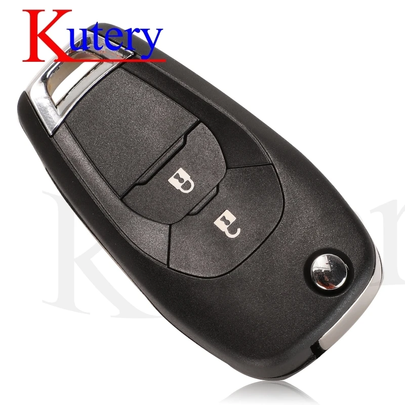 kutery 2/3/4 Buttons Flip Fernschlüsselfob Shell-Fall für Chevrolet Cruze Aveo 2014-2018