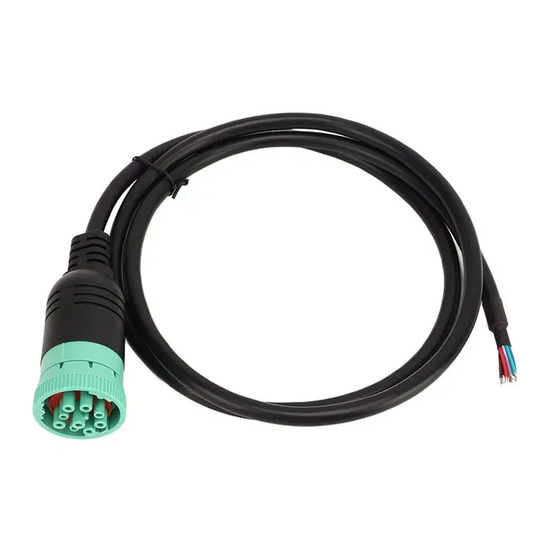 9Pin Male To Open Plug Diagnostic Cable For Vehicle Precise Manufacture High Stability Compatible For Cummins J1939