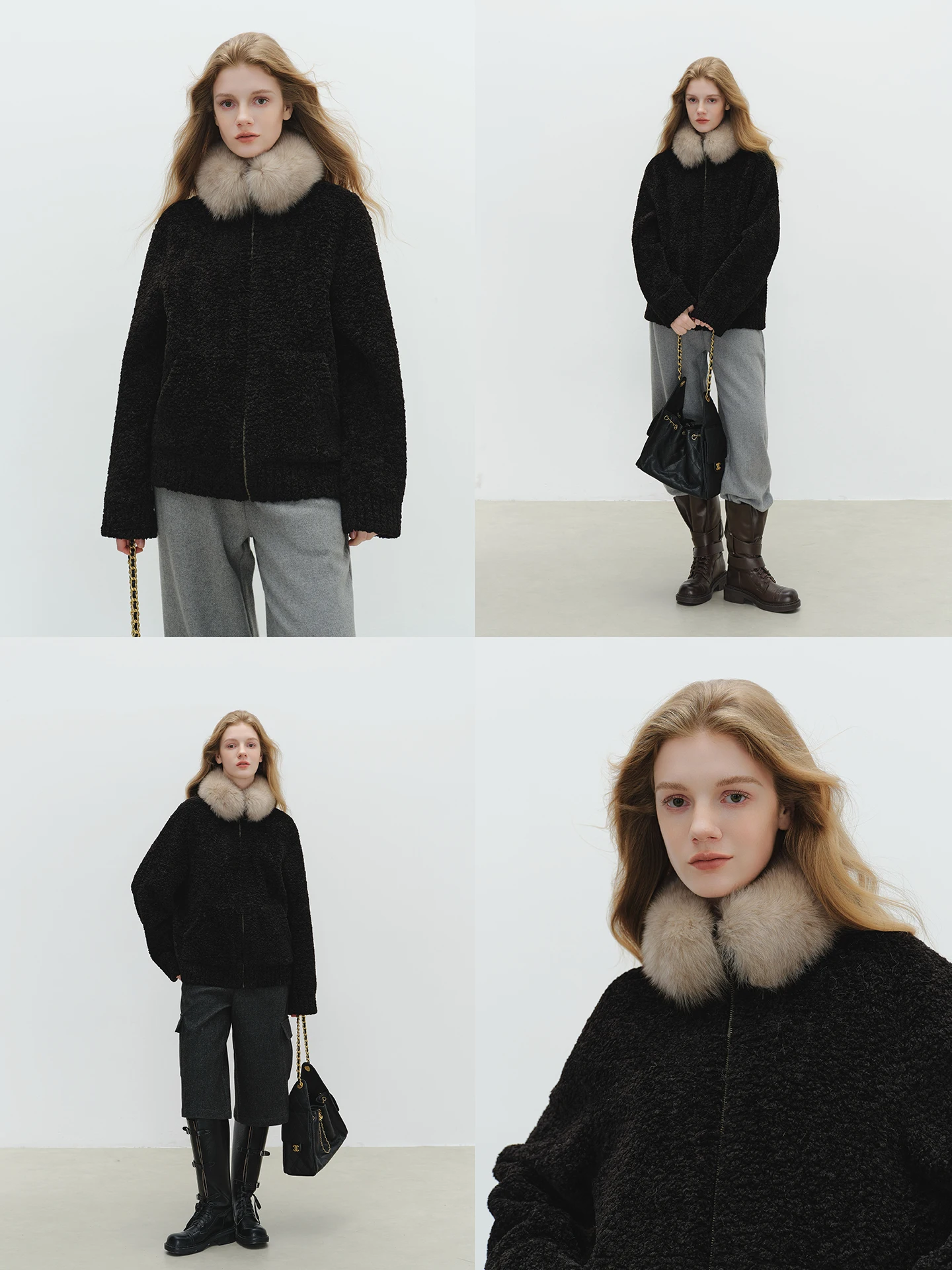 

Утепленная куртка с меховым воротником из искусственного меха и кожи, теплая зимняя куртка для женщин