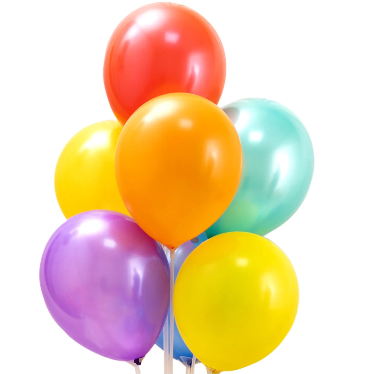 

100 Pcs Pearl Balloon Assortment Latex Pearlescent Bright Colored Balloons Decorative