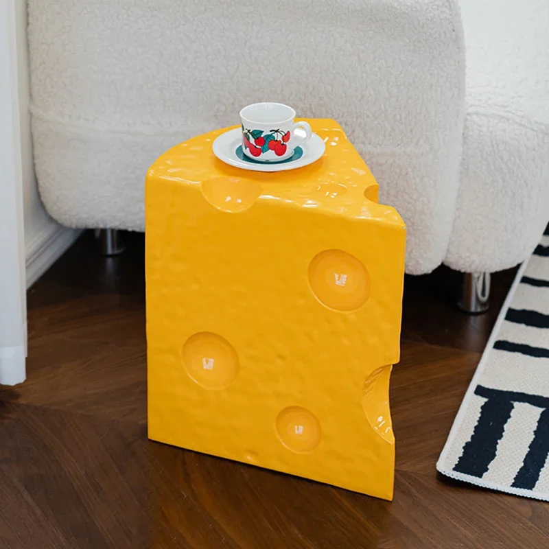 k*-Creative Cheese Coffee Table, Living Room Side Tables, Cake Shaped Tea Table, Mobile Storage Desk, Nordic Furniture,
