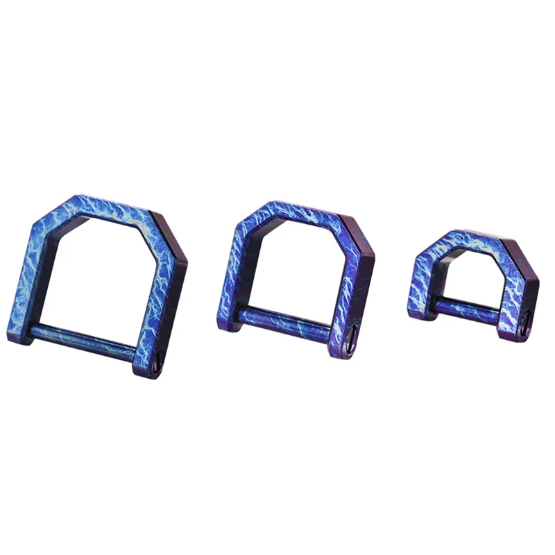 

Flat D Shape Design Buckle Keychain Titanium Alloy Horseshoe Buckle Outdoor Buckle EDC Horseshoe Buckle