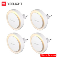 Yeelight LED Night Light Plug-in Light Sensor Nightlight for Hallway Baby Bedroom Bathroom Warm Light 2500K Color Temperature