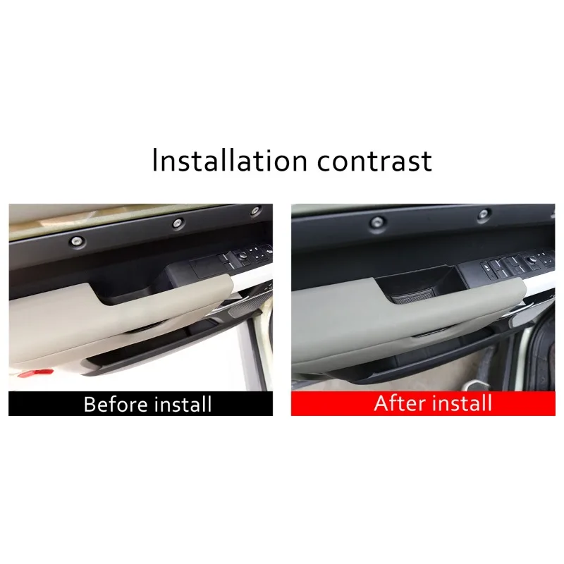 For Land Rover Defender 90 110 130 2020-2023 Front Door Handle Storage Box Car Side Armrest Organizer Container Tray Accessories