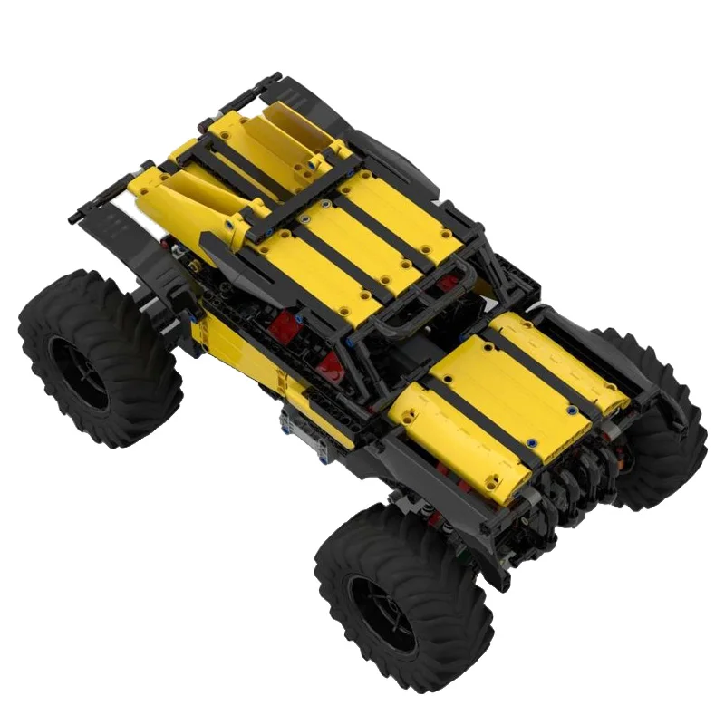 977 PCS 건설 차량 Buwizz 스피드 크롤러 4x4 2단 기어박스 MOC 맞춤형 모듈식 DIY 소년 축제 장난감 선물