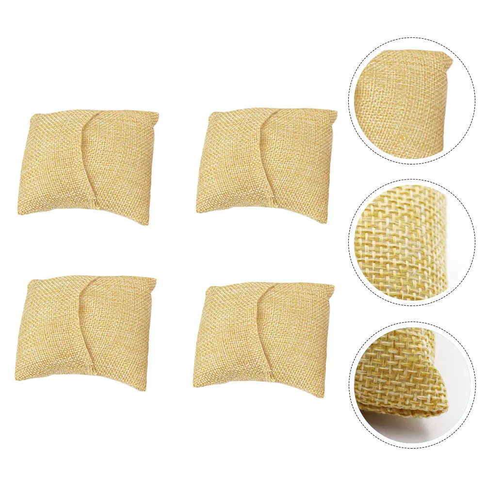 

12Pcs Small Jewelry Display Pillow Bracelet Bangle Chain Cushion Soft Jute Fleece Material Fashion Stable Stand Accessories