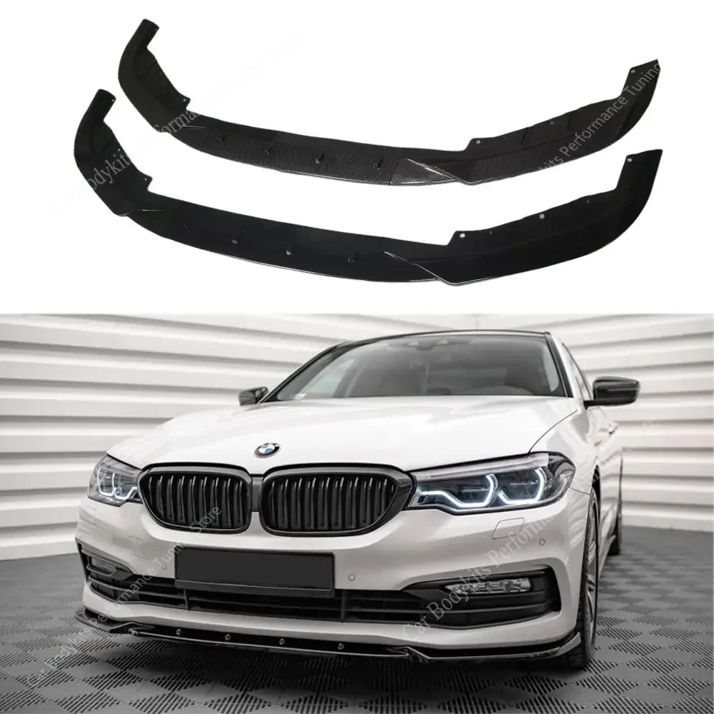 

For Bmw G30 G31 Maxton Style Front Bumper Lip Spoiler Splitter Diffuser Cover Guard Series 5 520i 520d 530d 2017-2021 Pre-lci