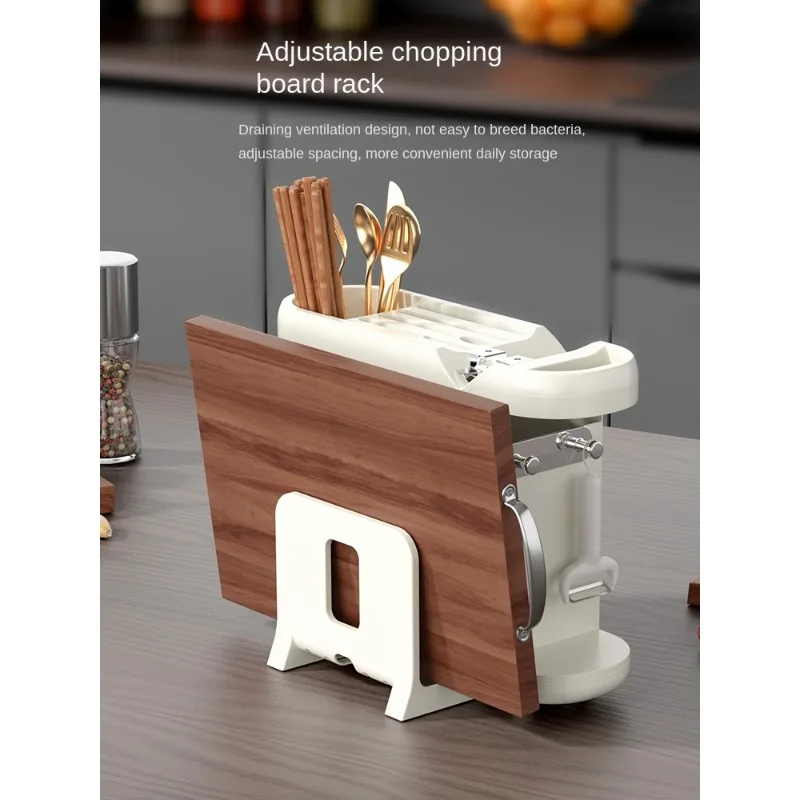 Knife Holder Chopping Board Rack Integrated 2023 New Kitchen Knives Storage Chopsticks Cage Chopping Board Kitchen