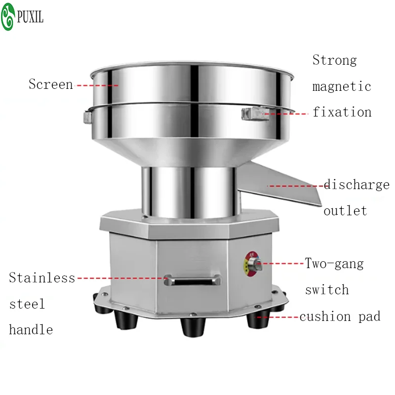 Electric stainless steel screen 220V powder vibrating screen laboratory small vibrating screen 20/30CM