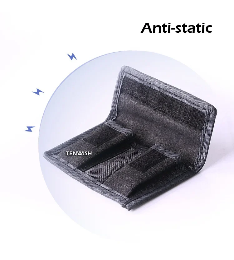 TENWISH ليثيوم بطارية تخزين الحقيبة لكانون LP-E6 LP-E8 سوني NP-FW50 EN-EL14 EN-EL15 4 جيوب صامدة للماء النايلون حقيبة