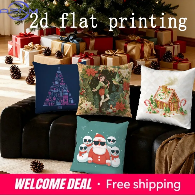 Home Decor Christmas Appliance-Patterned Pillowcase Suitable For Sofa Bedroom Car Pillow Cover Cushion Rectangular Back Cushion