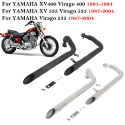 For YAMAHA XV 535 Vago 535 1987 - 2004 For YAMAHA XV400 Virago 400 1991 - 2004 Motorcycle Exhaust Escape Full Systems Link Pipe