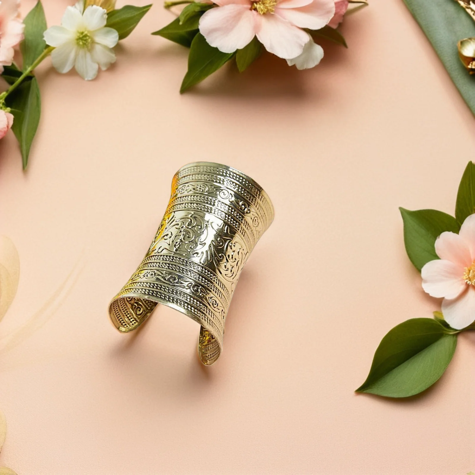 

1pcs Tribal Bracelet For Women Golden Cuff Arm Bangle Minimalist Adjustable Belly Dance Jewelry Fashion Costume Accessory