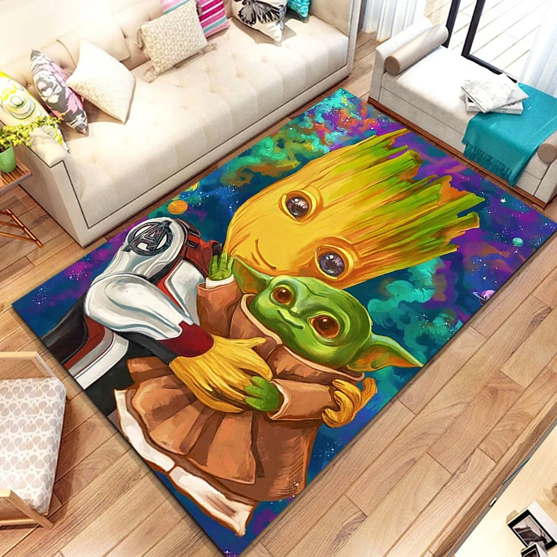 

Disney Fashion Groot Kids Large Area Rugs 3D Carpets for Living Room the Baby Bedroom Sofa Doormat Home Decor Non-slip Mats Gift