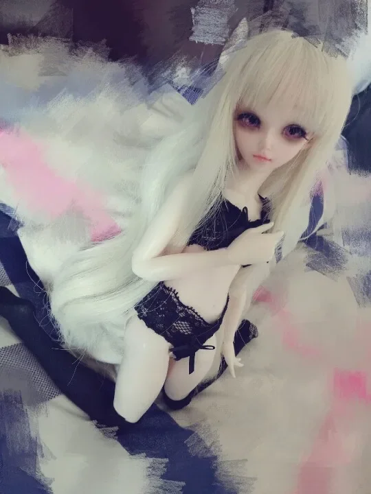 D01-P065 jouet fait à la main 1/3 1/4 accessoires de poupée BJD/SD vêtements de poupée ensemble de sous-vêtements en dentelle noire sans chaussettes