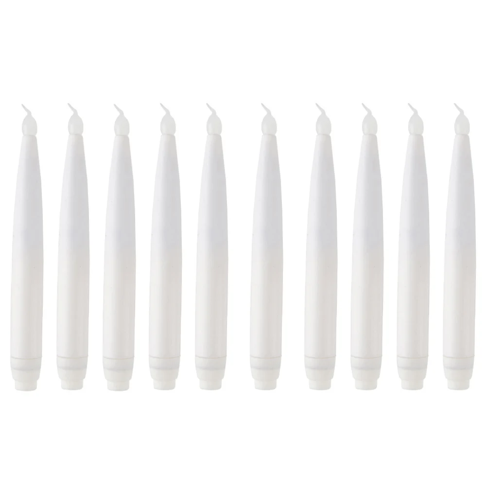 

6 set Led Flameless Candles Green Light Operated Flickering Effect Smokeless Dripless Party Decoration Lamps For