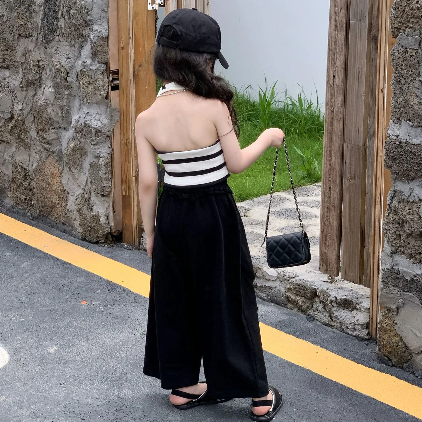 Girls 2026 Summer Fashion New Casual Pants Loose Casual Stylish Ripped Wide-leg Pants with A Sense of Design Trendy