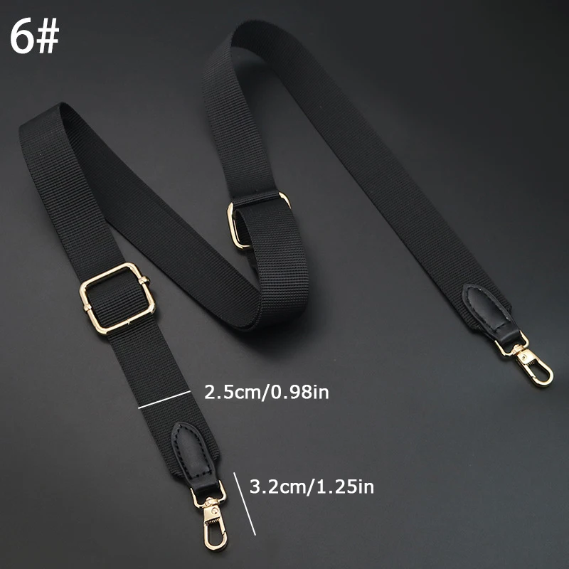 1pcs Black Color Bag Straps Women Adjustable Shoulder Messenger Bags Belt Crossbody Bag Strap Replacement Bag Part Accessories