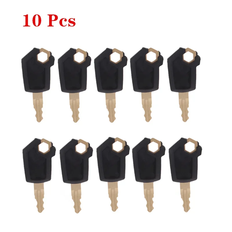 10/20PCS  Key For  5P8500 Heavy Equipment Ignition Loader Dozer Metal & Plastic Black & Gold