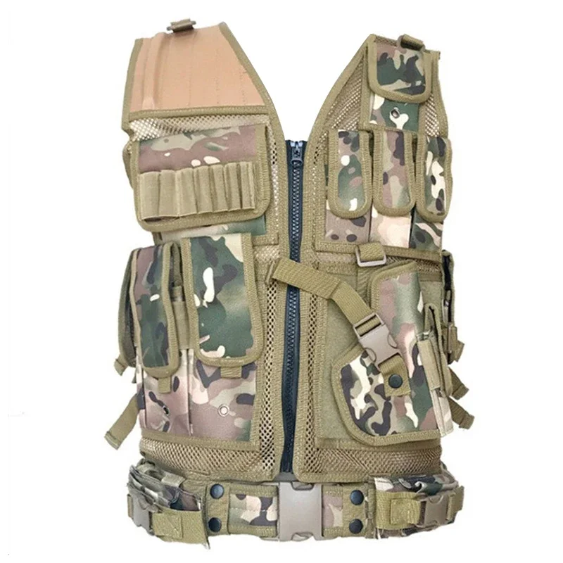 Military Combat Armor Vests for Men - Tactical Hunting Vest for Wilderness Survival Adventures, Adjustable Equipment