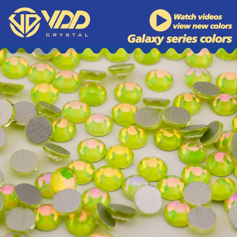 VDD 410 Galaxy-Yellow SS4-SS50 High Quality Glass Rhinestones Crystal Flatback Glitter Stones Nail Art DIY Crafts Decorations