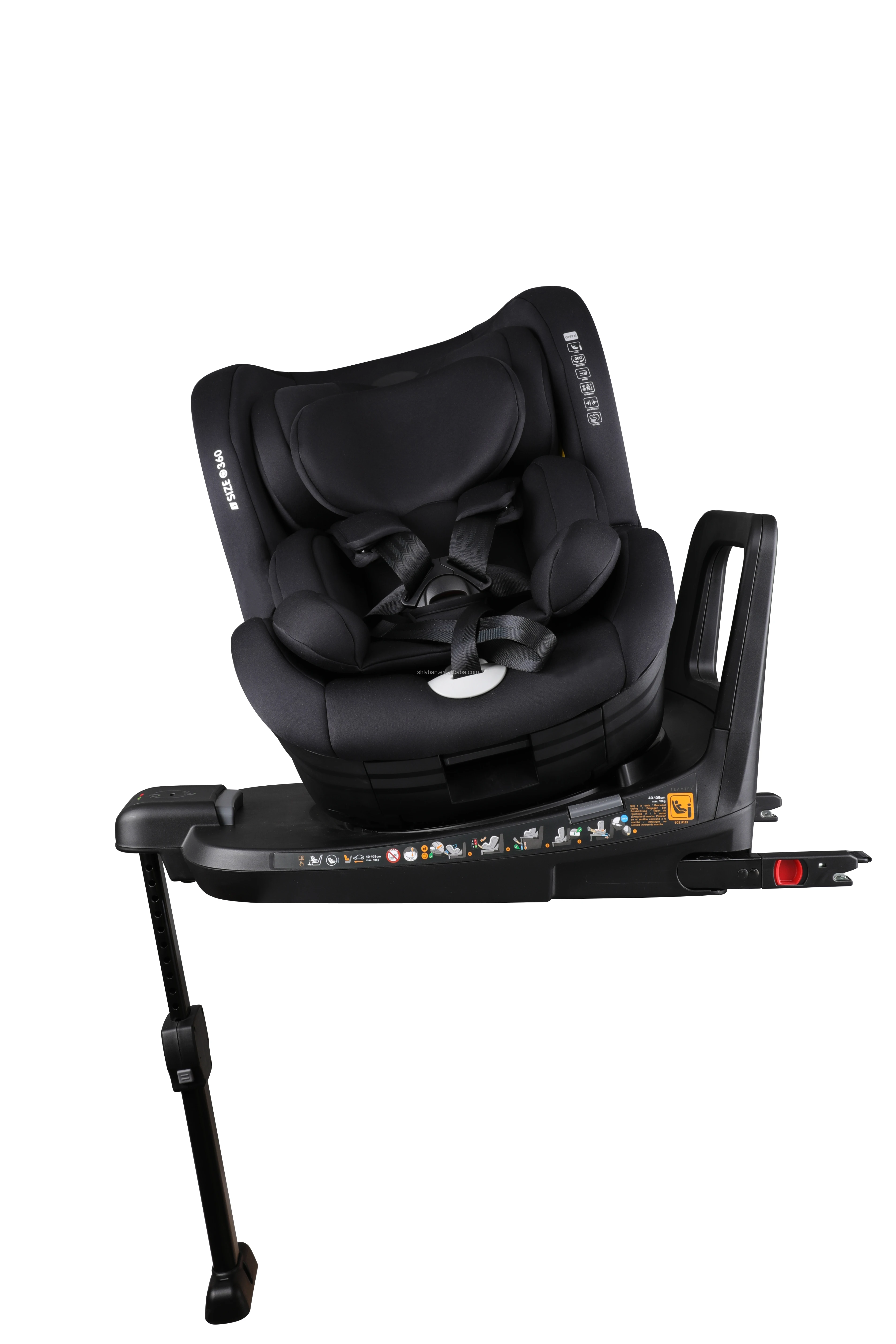 ez-travel new design Isize 360 degree rotation isofix and support leg baby car seat