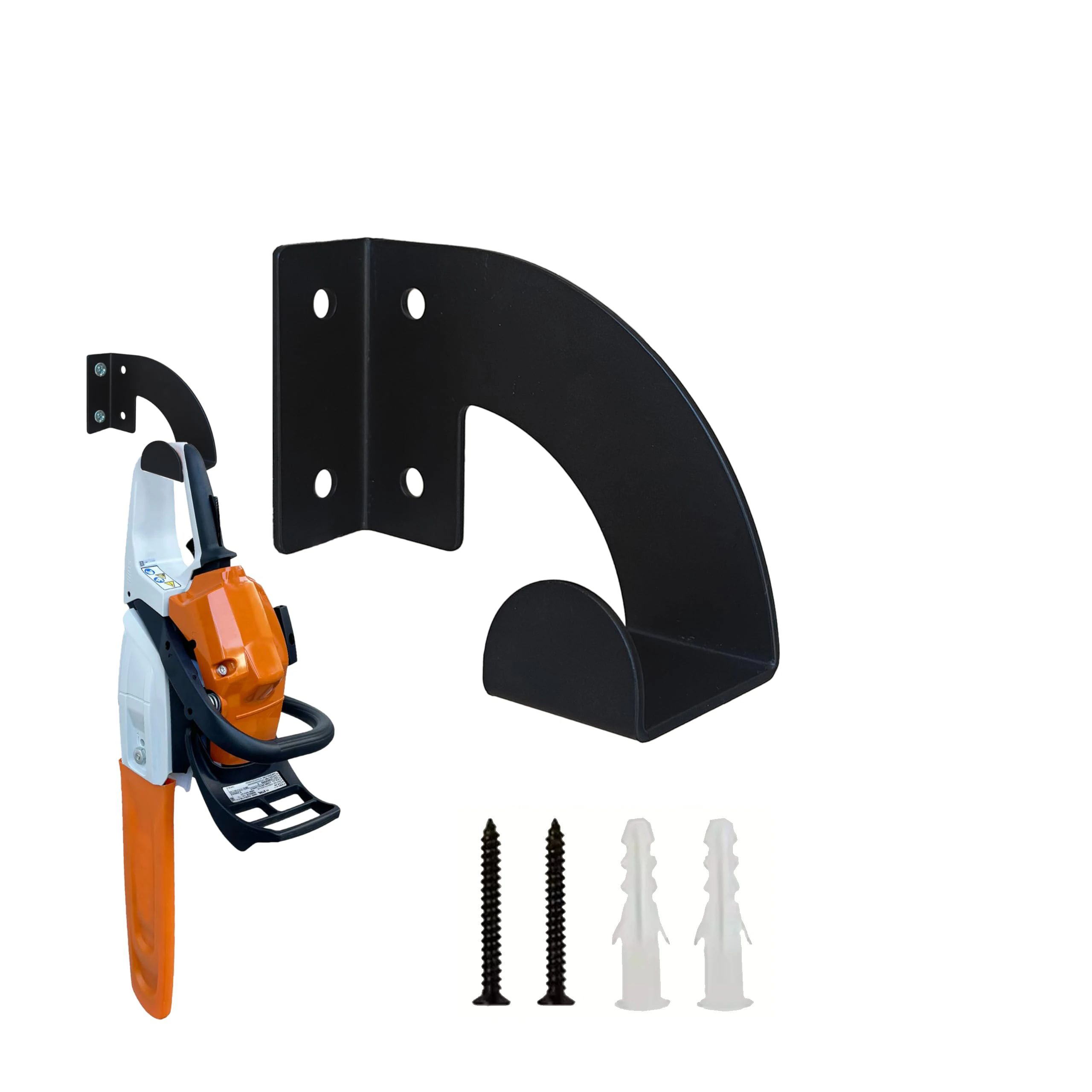 1/2 gereedschapsrek, kettingzaag wandmontage zware kettingzaaghanger wandmontage organisator metalen rek gereedschapsopslag voor werkplaats garage tuin