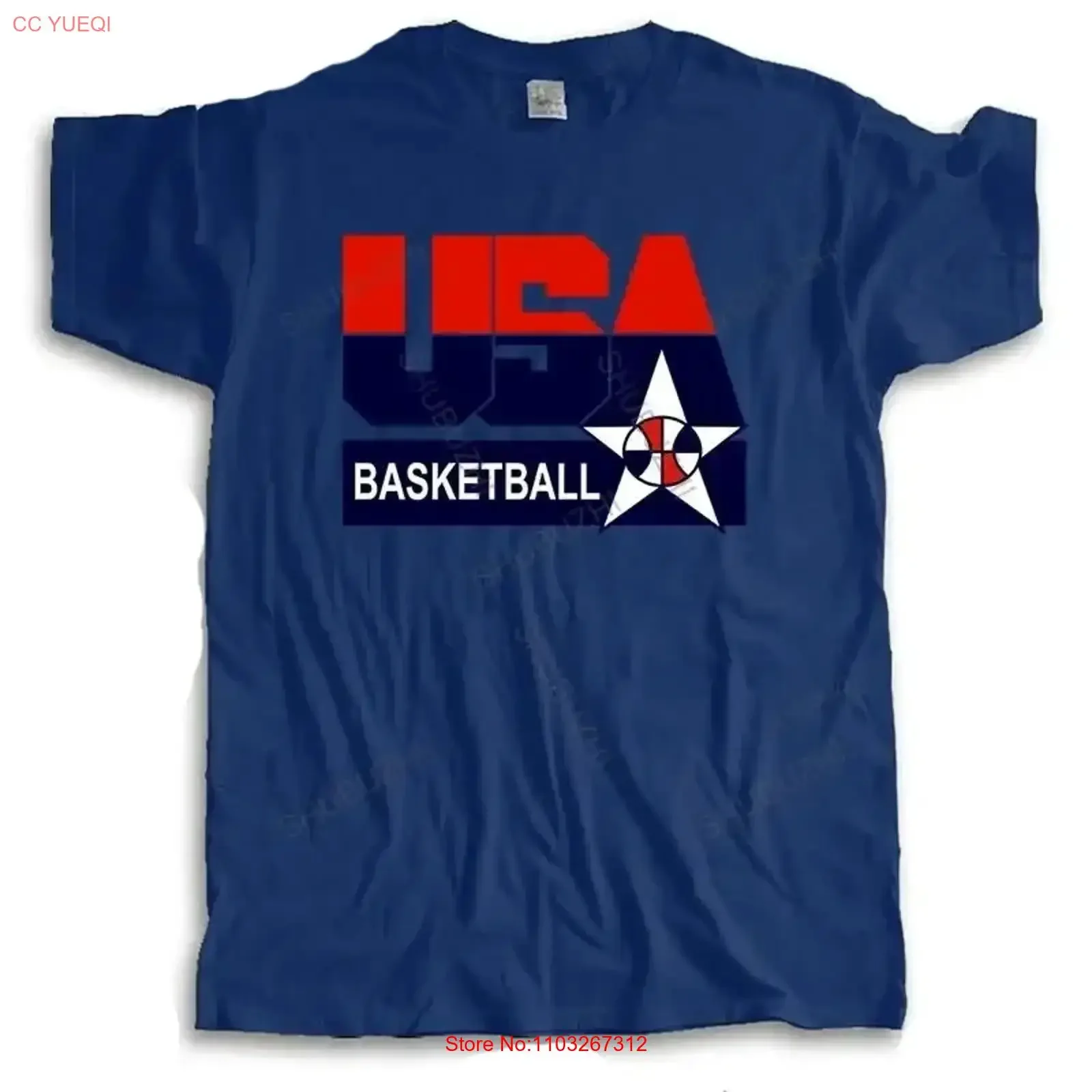 Футболка Dream Team AUCTION USA Basketball 1992, большая синяя винтажная стираная дышащая универсальная мягкая футболка с рисунком