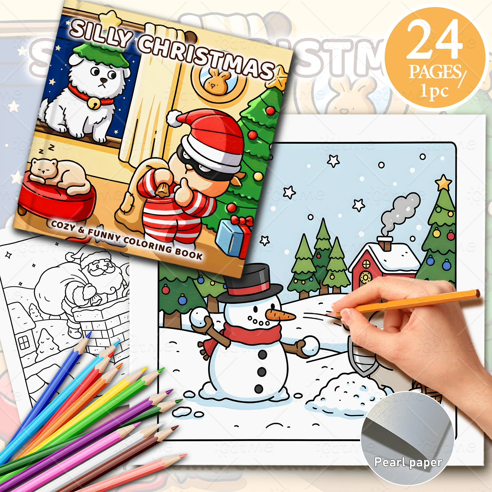 كتاب تلوين مريح لعيد الميلاد: مثالي لمتعة عقلي! الوالدين المثالي - الترابط / لون غامر. لعيد الميلاد والعطلات #3