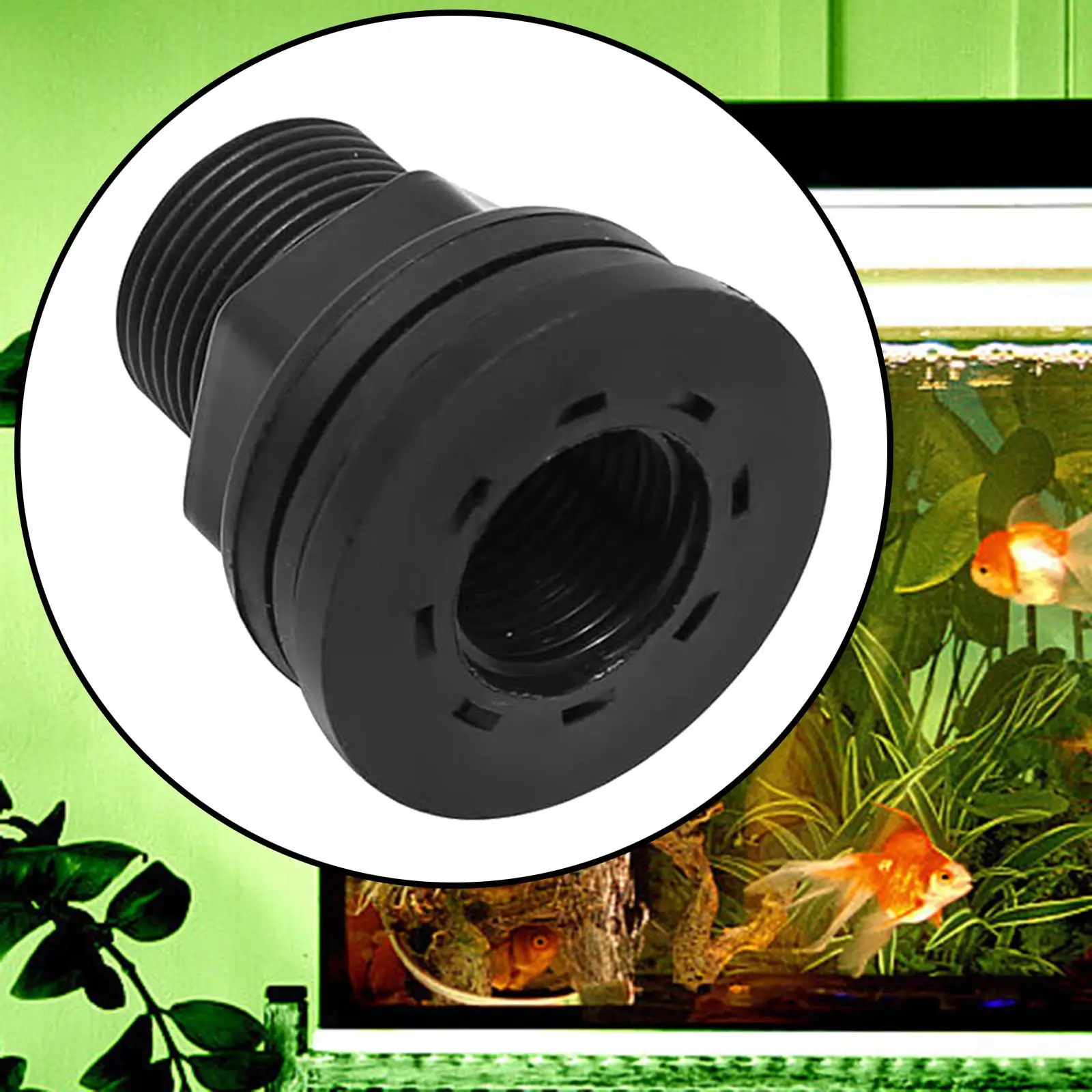 PVC Bulkhead Fitting Easy to Install Reusable Multiuse Water Tank Connector for Ponds Garden Aquarium Water Tanks Rain Barrels