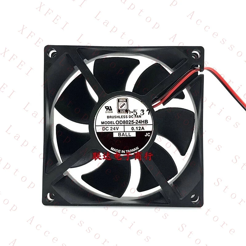 

D OD8025-24HB 8025 DC24V 0.12A 2-wire inverter cooling fan *tn
