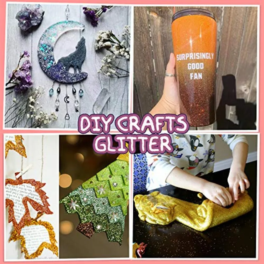 Fine Glitter for Epoxy Resin, Set of, Extra Fine Craft Glitter Powder, Assorted Nail Arts Glitter, Cosmetic Powder for Body Fac - view 5