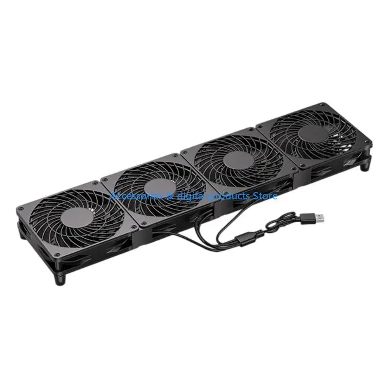 77JD 5V 120MM USB Cooling Fan for Router Modem Receiver Extractor Fan Pipe Duct