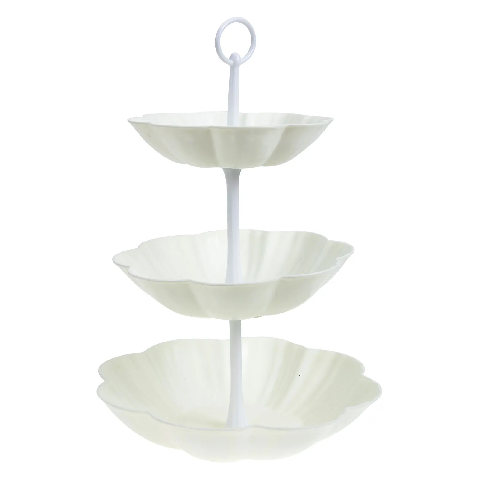 

3 Tier Fruit Bowl Double Layer Wear resistant Dessert function Fruit St Household Storage Cake Display Rack