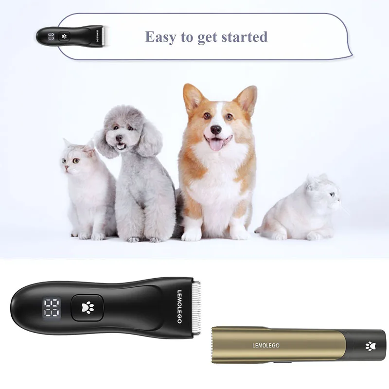 

Rechargeable Pet Foot Hair Trimmer For Dog/Cats Grooming Electric Hair Cutting Machine Dog Clipper LED Display Grooming Machine