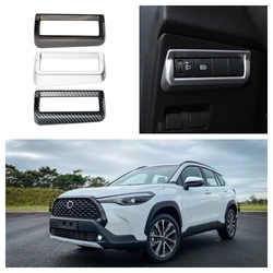 Car Headlight Switch Button Cover for Toyota Corolla Cross XG10 2021 2022 2023 2024 Head Light Lamp Sticker Frame Accessories