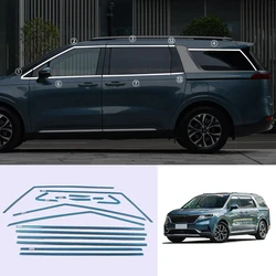For Kia Carnival KA4 2021 2022 2023 2024 Stainless steel Chrome Exterior Window Molding Strip Sill side Cover Trim 16PCS