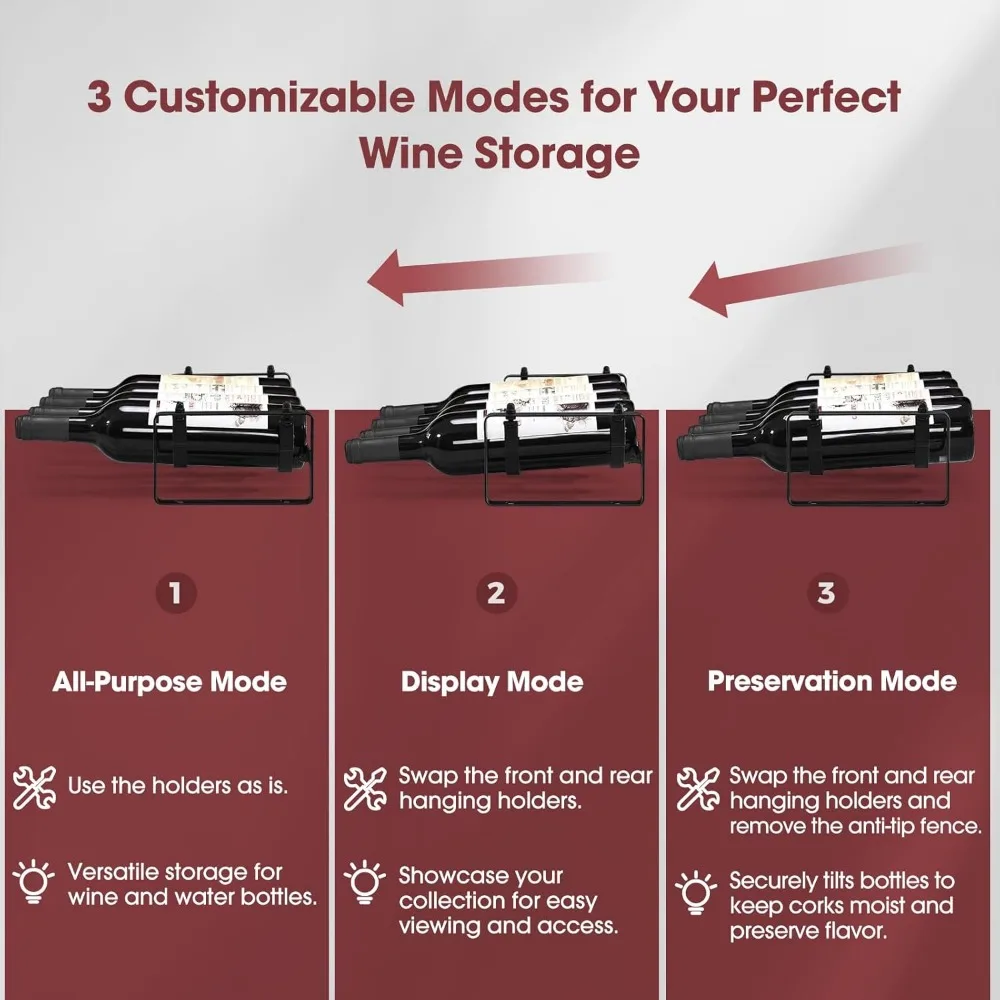 3-stufiges verstellbares Weinregal, platzsparender Arbeitsplattenhalter für 12 Flaschen, Schrank- und Speisekammer-Aufbewahrungslösung