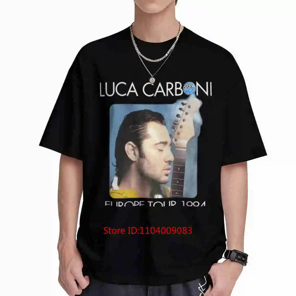 Luca Carboni 1994 Vintage Italian Pop Indie Rock Short Sleeve Tee 100% Cotton T-Shirt