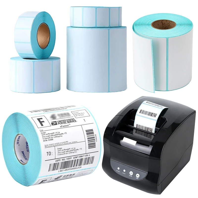 1 Rol/Pack Thermisch Papier Sticker Zelfklevende Rol Verpakt Lege Witte Tag Sticker Supermarkt Prijs Lege Barcode Etiketten ZYF