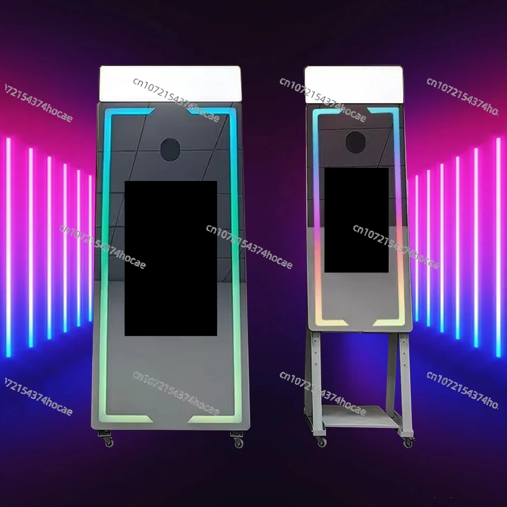 Portable Interactive Mirror Photo Booth Multi Function Self Taking Device for Commercial Rental