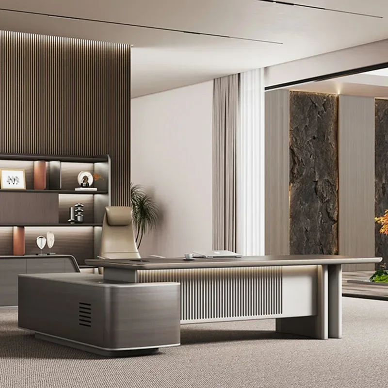 طاولة مكتب العمل الحديثة وحدة التحكم الطلابية طاولة المؤتمرات اجتماع العمل Boss Mesa Para Compuatador مكتب الأثاث #4