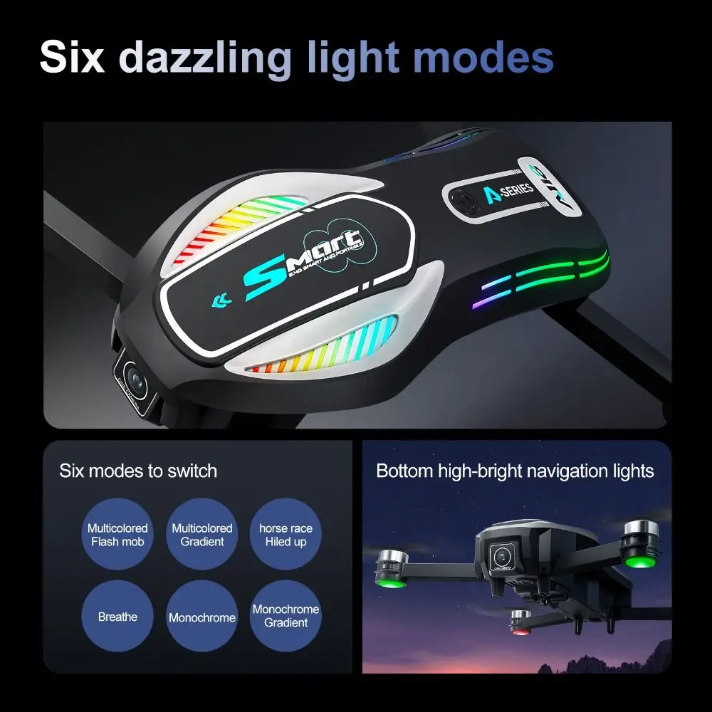 High Quality 8K Dual Camera HD A118 with Protective Cover Black/Grey Remote Control Screen RC Dron Toy