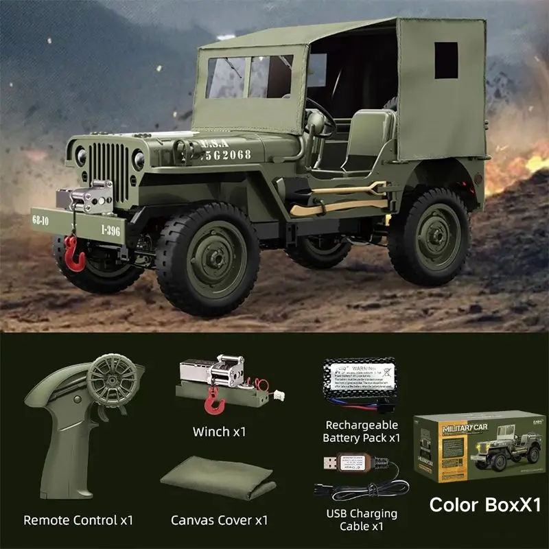 JJRC C8815 Rc car 1941 JEEP WILLYS 2.4g 4wd RTR Crawler climbing