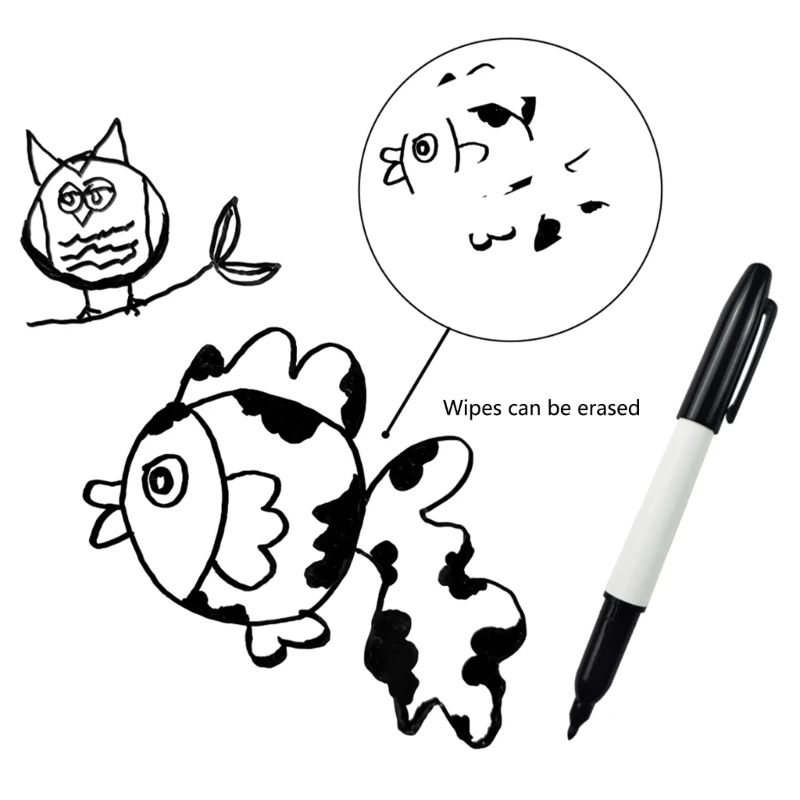 6Pcs Whiteboard Marker Pen Washable Writing Pen Vanishing Air Erasable Pen Disappearing Marker Pen Water-Based Pens