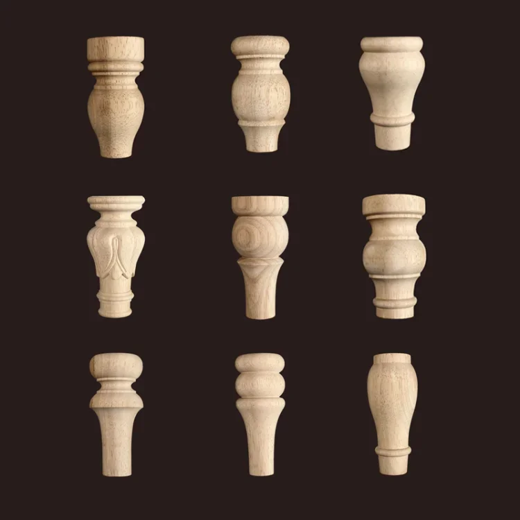 1pc Furniture Round Solid Wood Table Legs Sofa Feet Cabinet Bed Dressing Table Replacement Foot Support Hardware