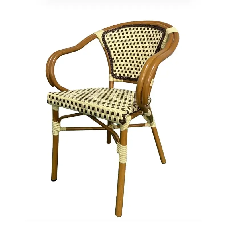

Comfy Pe Rattan and Metal Camping Outdoor Chairs with Arms