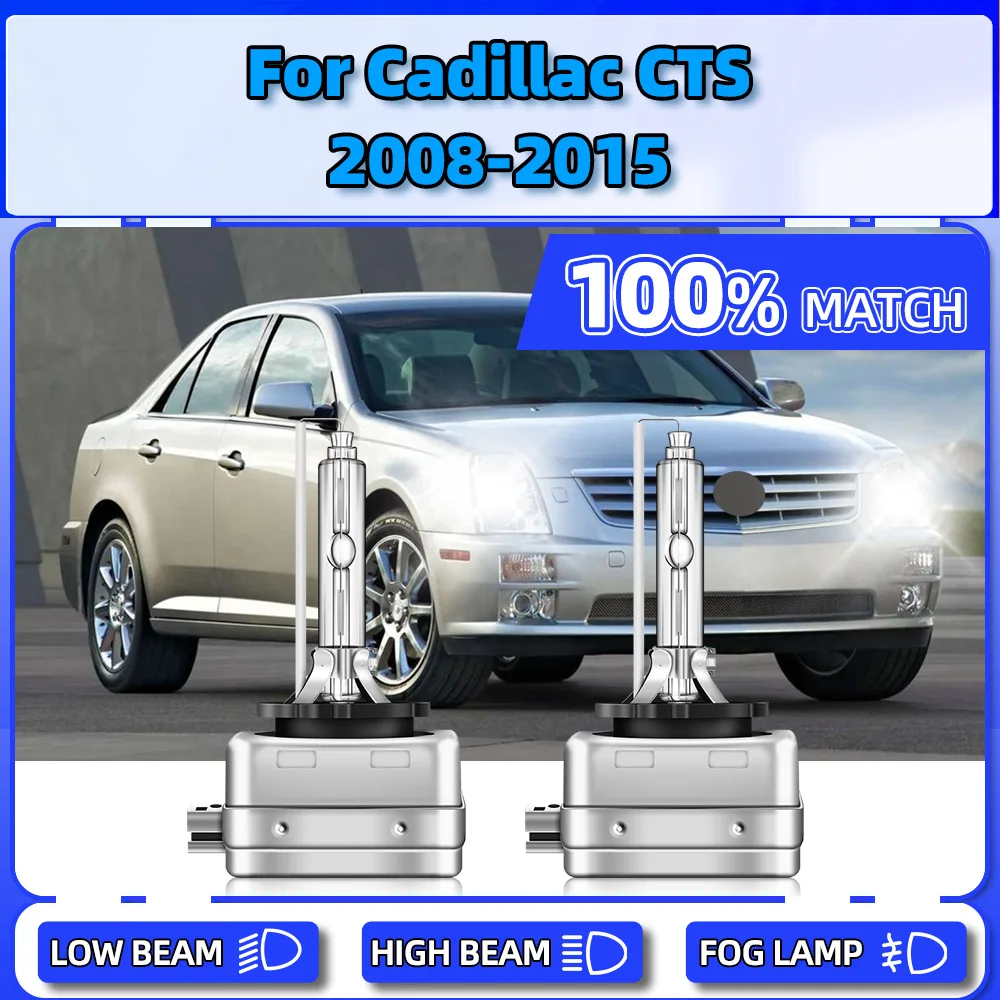 

D1S 6000K Xenon Headlight 20000LM 35W Auto Front Lights Bulbs 12V For Cadillac CTS 2008 2009 2010 2011 2012 2013 2014 2015