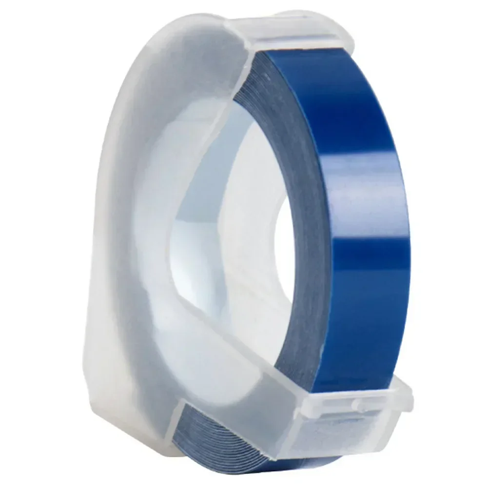 5 peças para dymo 3d fita em relevo 9mm fita de etiqueta compatível para impressora motex para dymo maxi 1755 etiquetador